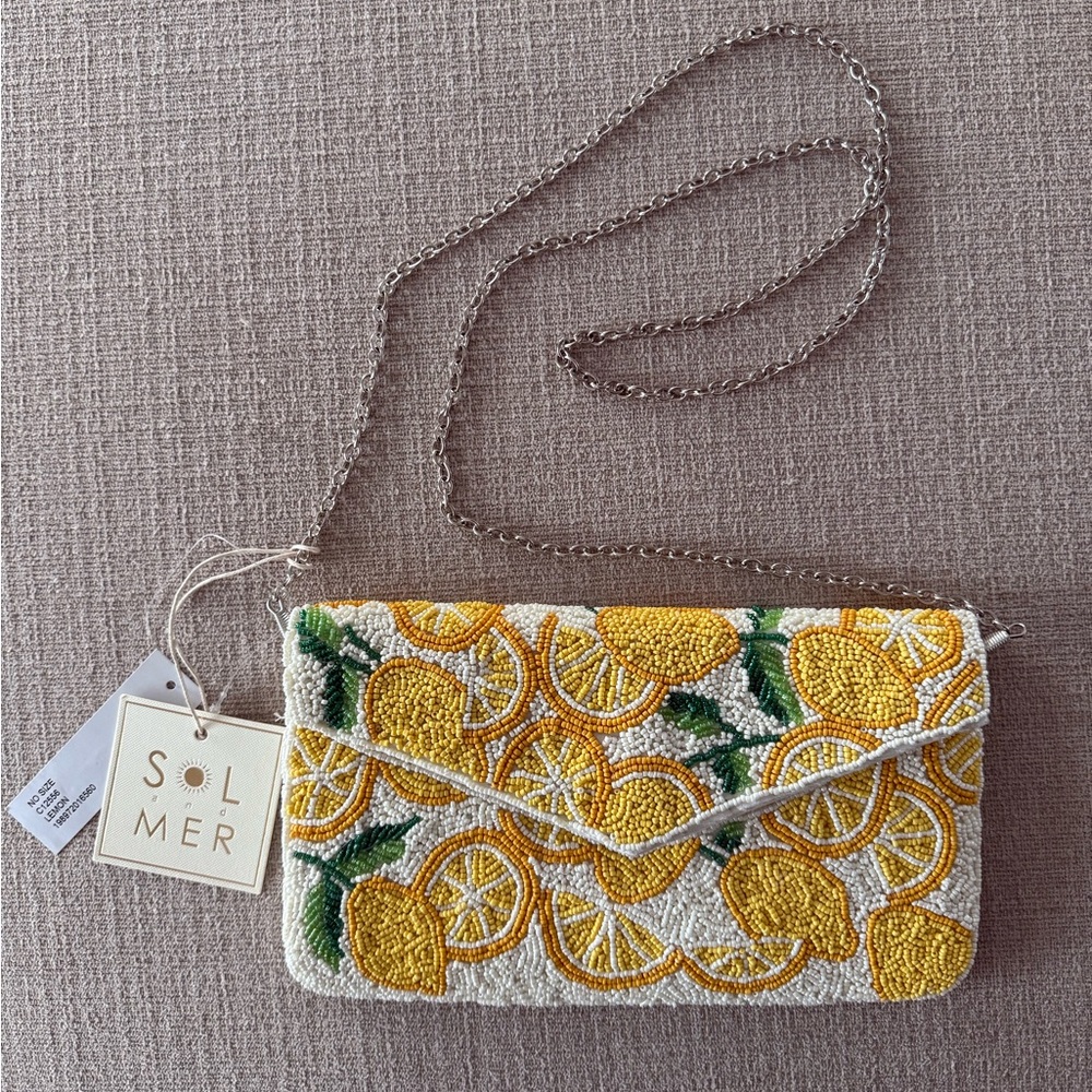 SOL AND MER Lemon Beaded Crossbody Clutch 🍋 🍋 🍋 - Picture 3 of 8
